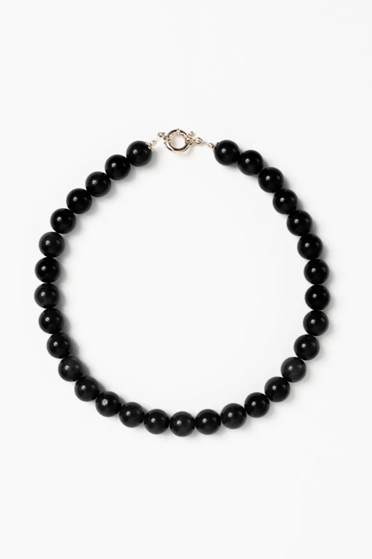 Agate Black Necklace